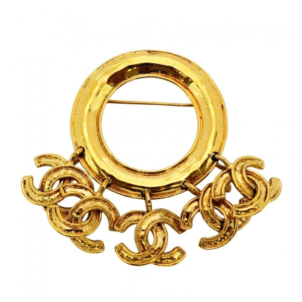 Chanel Gold Gold Plated Coco Mark