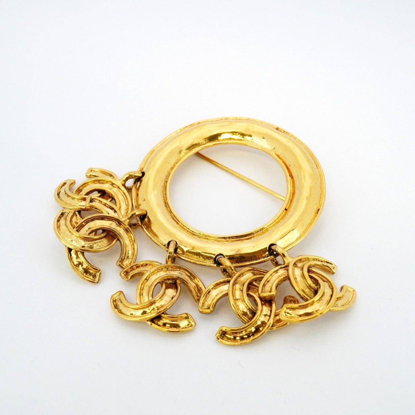 Chanel Gold Gold Plated Coco Mark