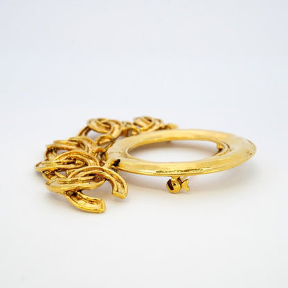 Chanel Gold Gold Plated Coco Mark