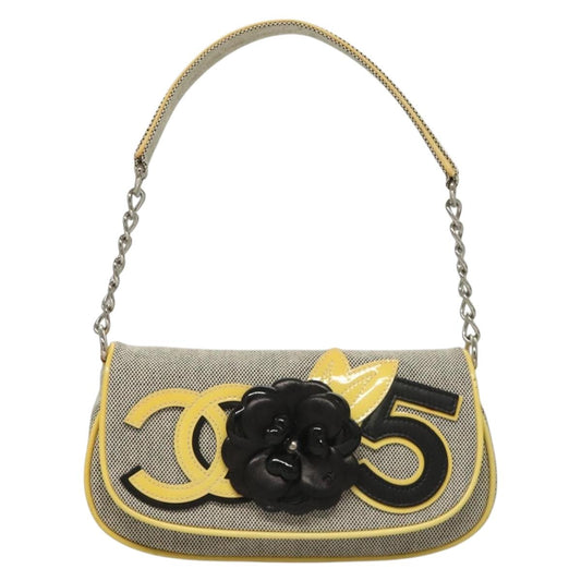 Chanel Gray Canvas Camellia