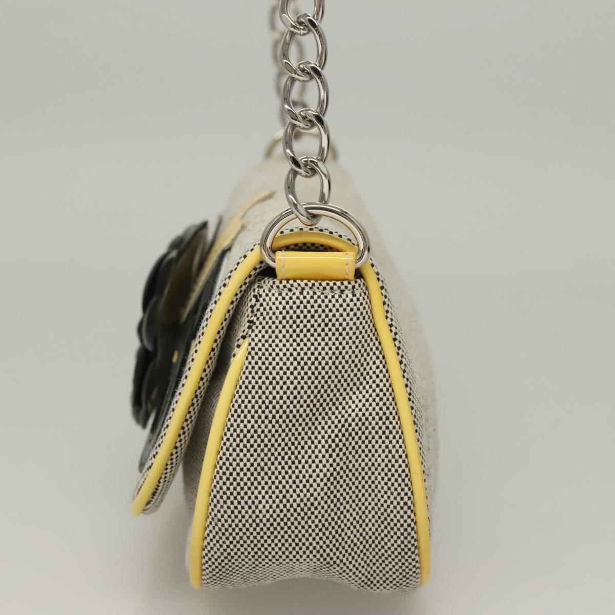 Chanel Gray Canvas Camellia