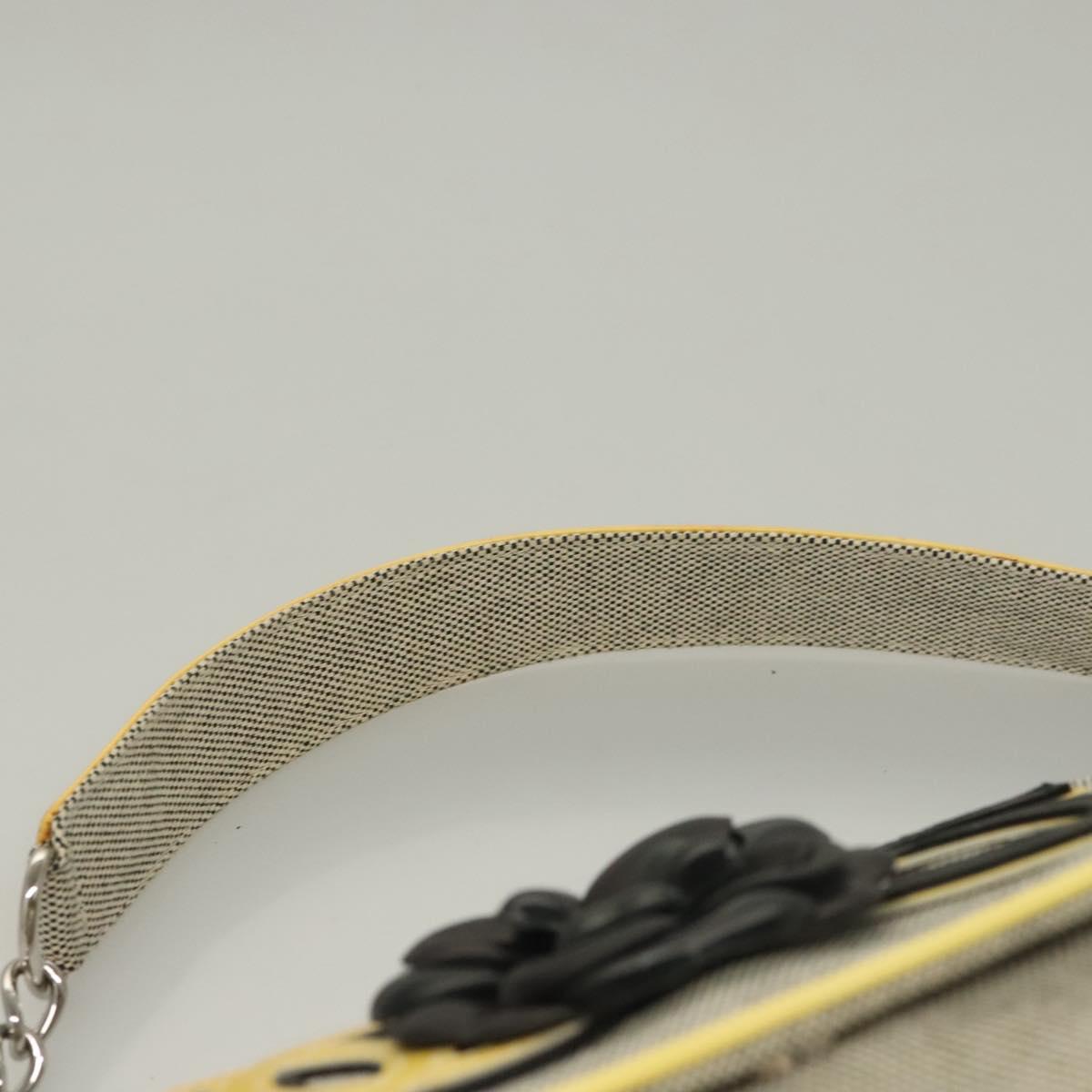 Chanel Gray Canvas Camellia