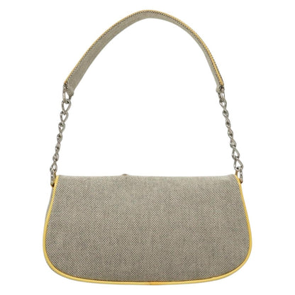 Chanel Gray Canvas Camellia