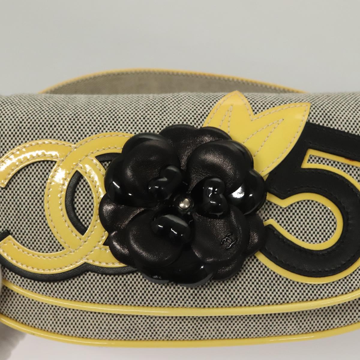 Chanel Gray Canvas Camellia