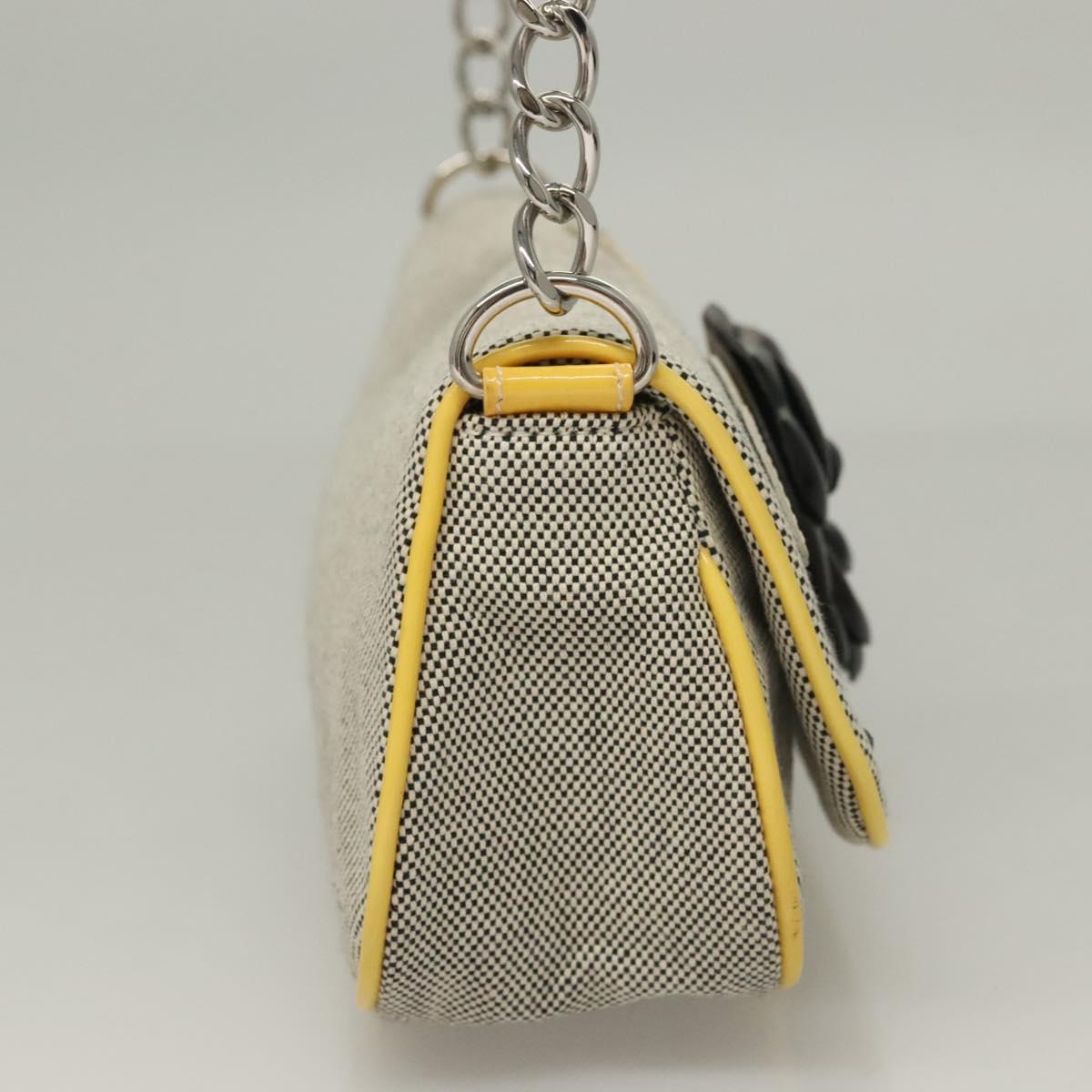 Chanel Gray Canvas Camellia