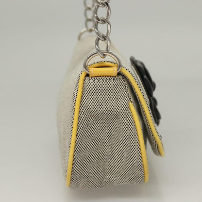 Chanel Gray Canvas Camellia