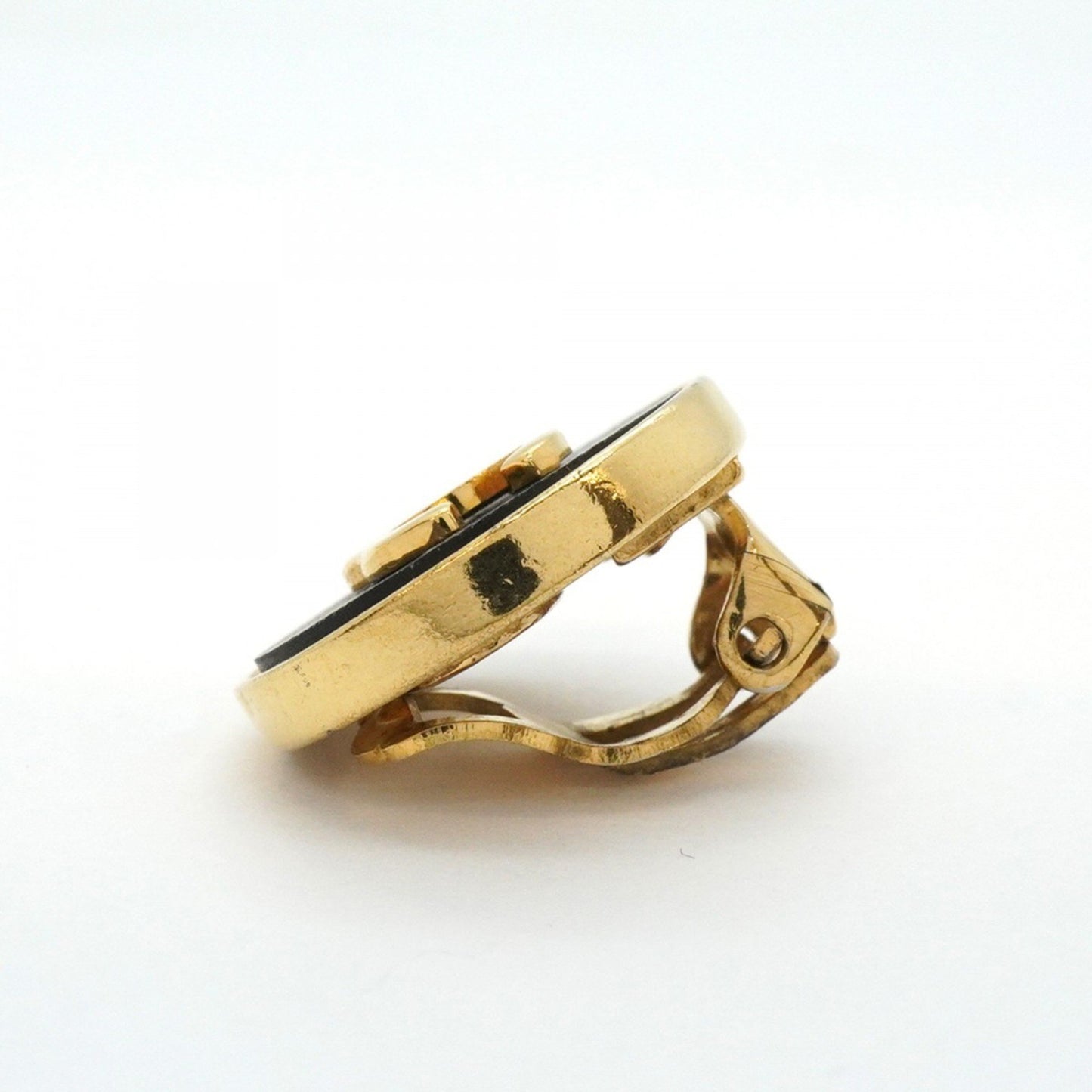 Chanel Black Gold Plated Coco Mark