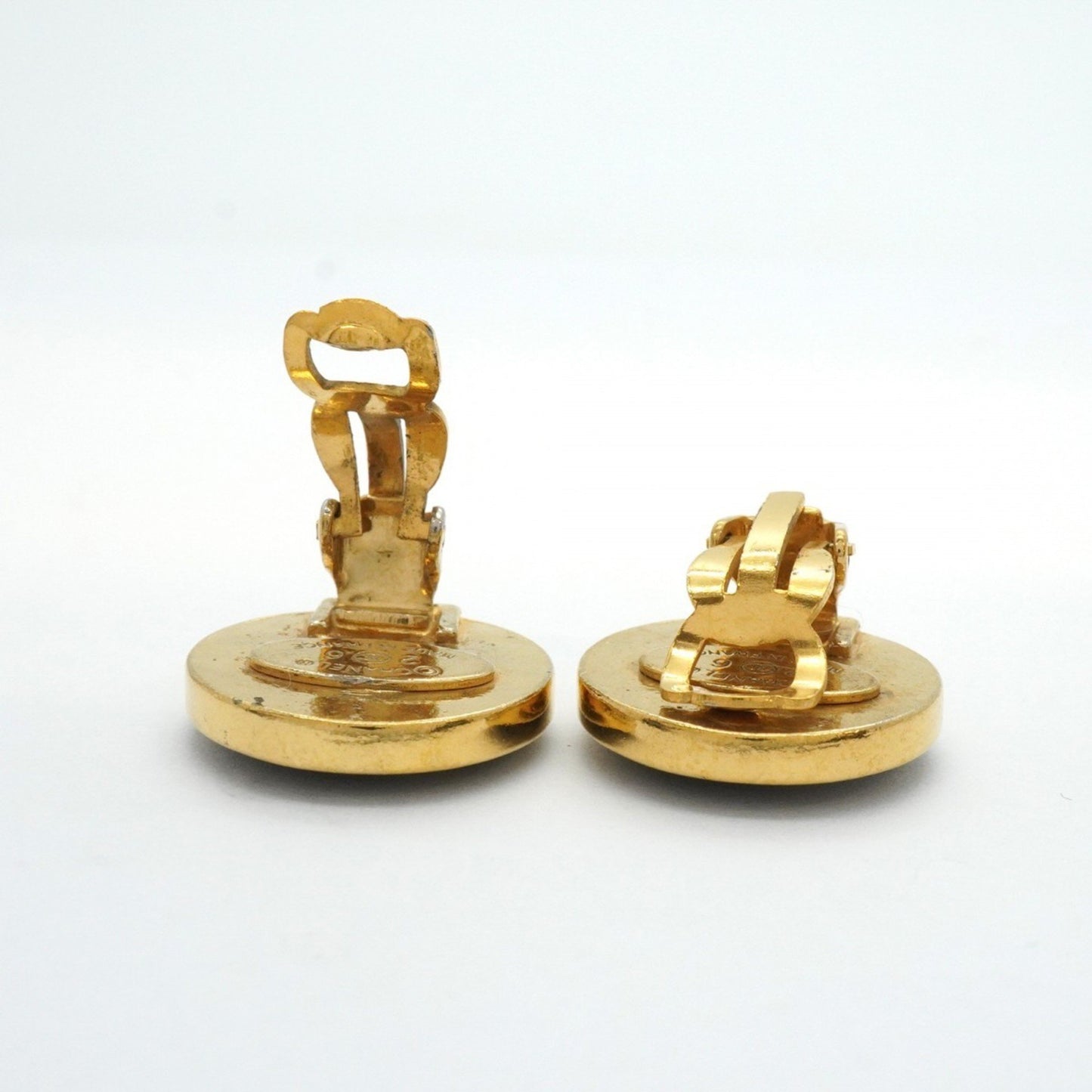 Chanel Black Gold Plated Coco Mark