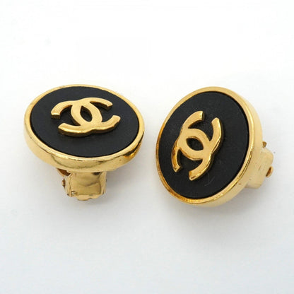 Chanel Black Gold Plated Coco Mark