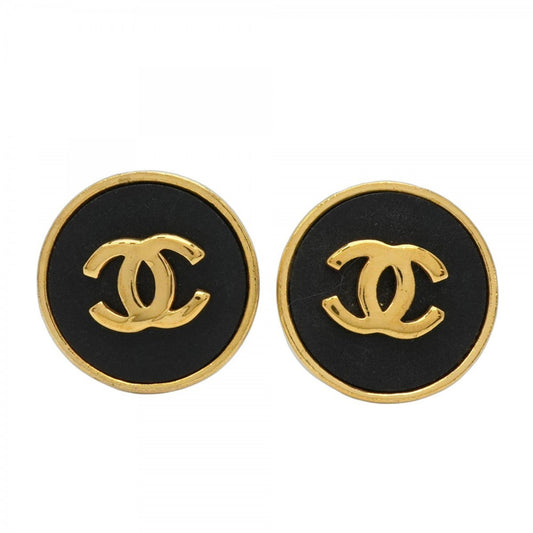 Chanel Black Gold Plated Coco Mark