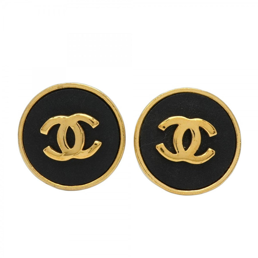 Chanel Black Gold Plated Coco Mark
