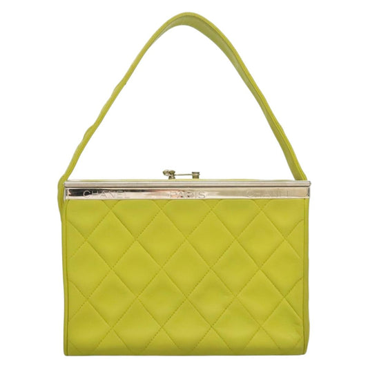 Chanel Yellow Leather Vanity