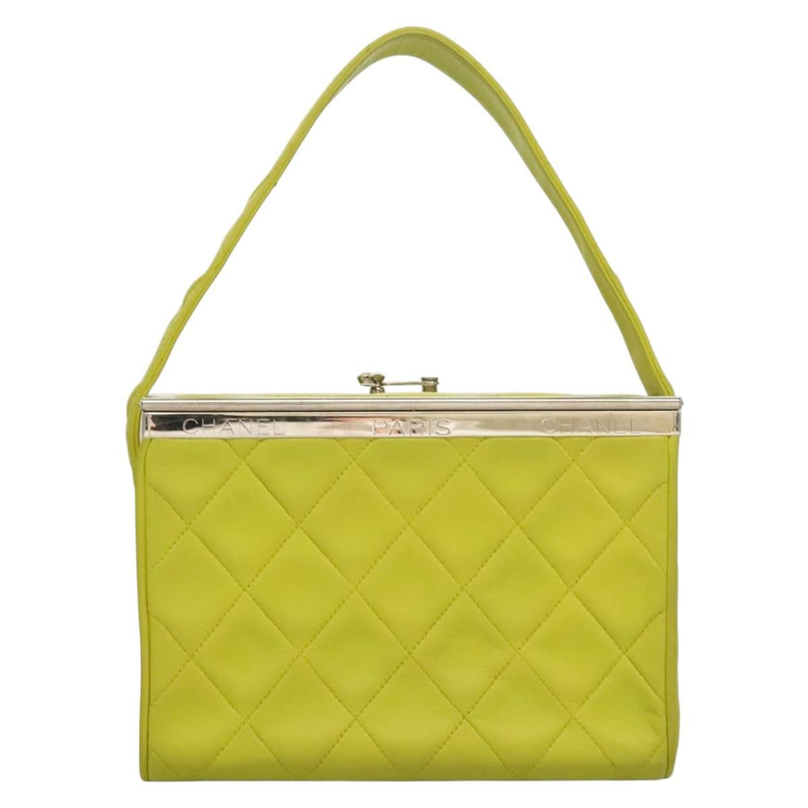 Chanel Yellow Leather Vanity
