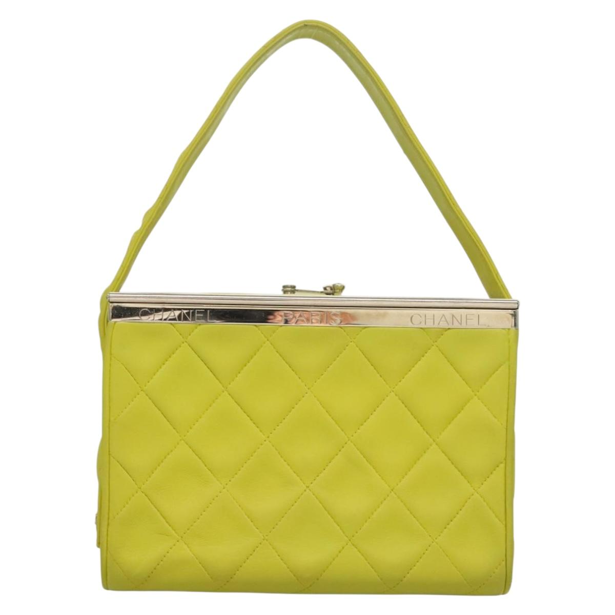 Chanel Yellow Leather Vanity