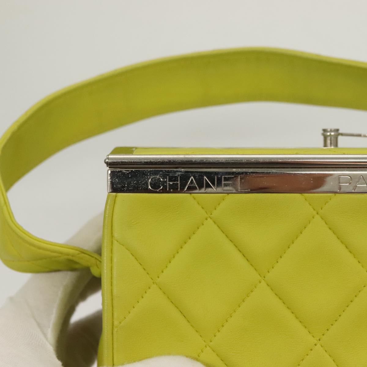 Chanel Yellow Leather Vanity