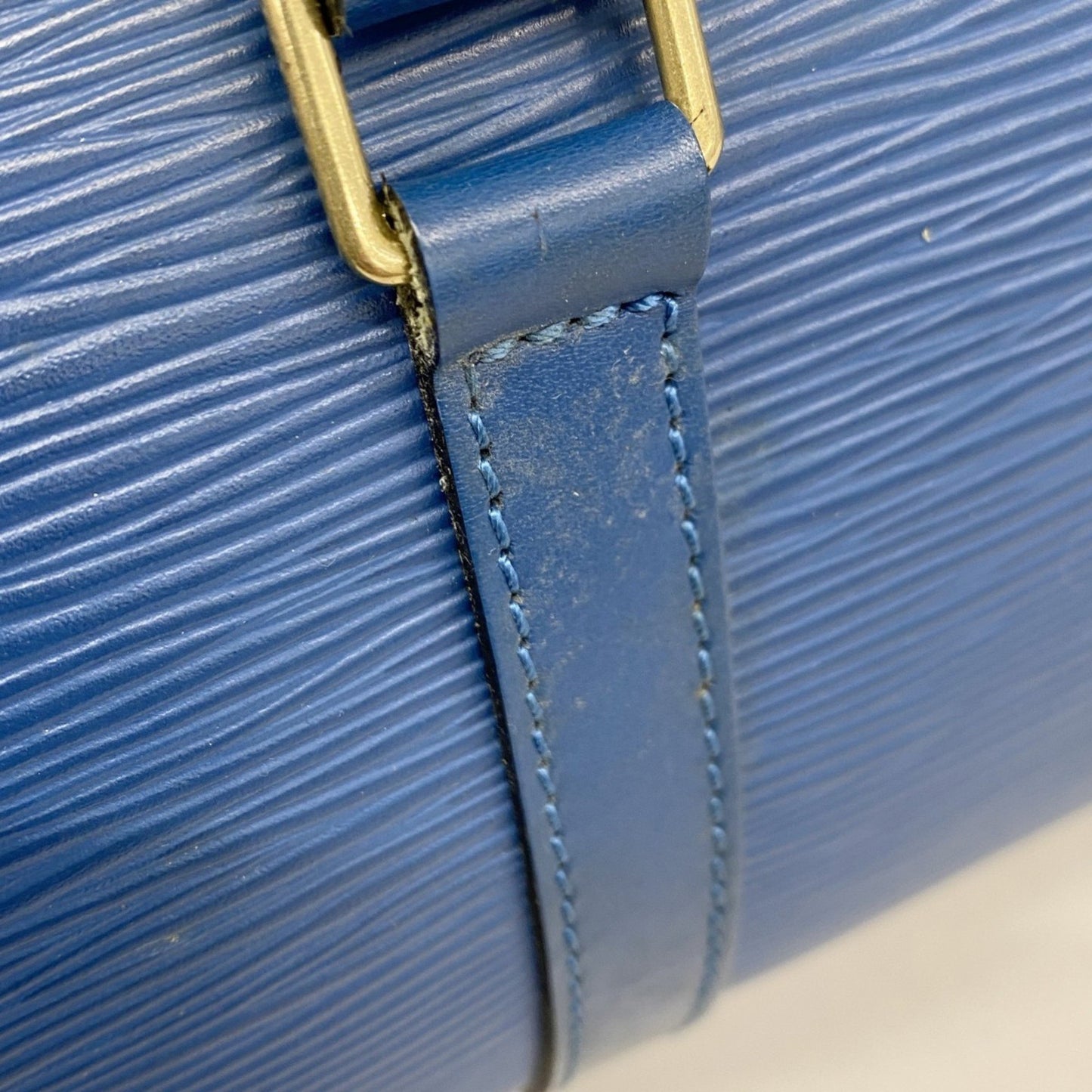 Louis Vuitton Blue Leather Soufflot