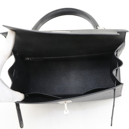 Hermès Black Leather Kelly 28
