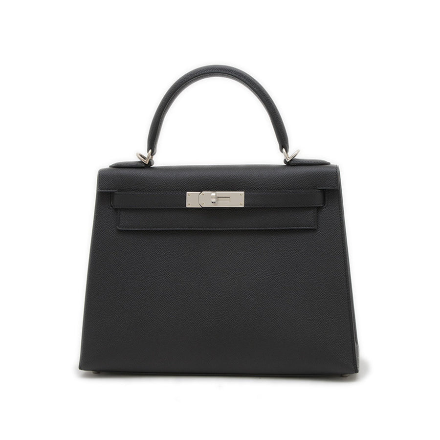 Hermès Black Leather Kelly 28