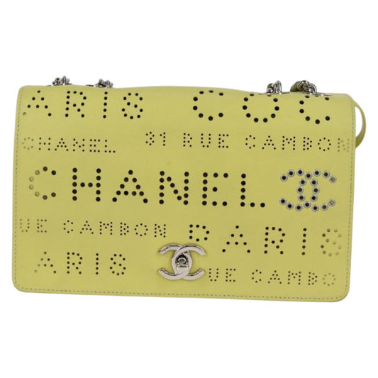 Chanel Yellow Leather Flap Bag