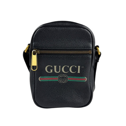 Gucci Black Leather Messenger