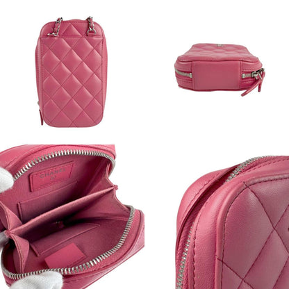 Chanel Pink Leather Phone Case