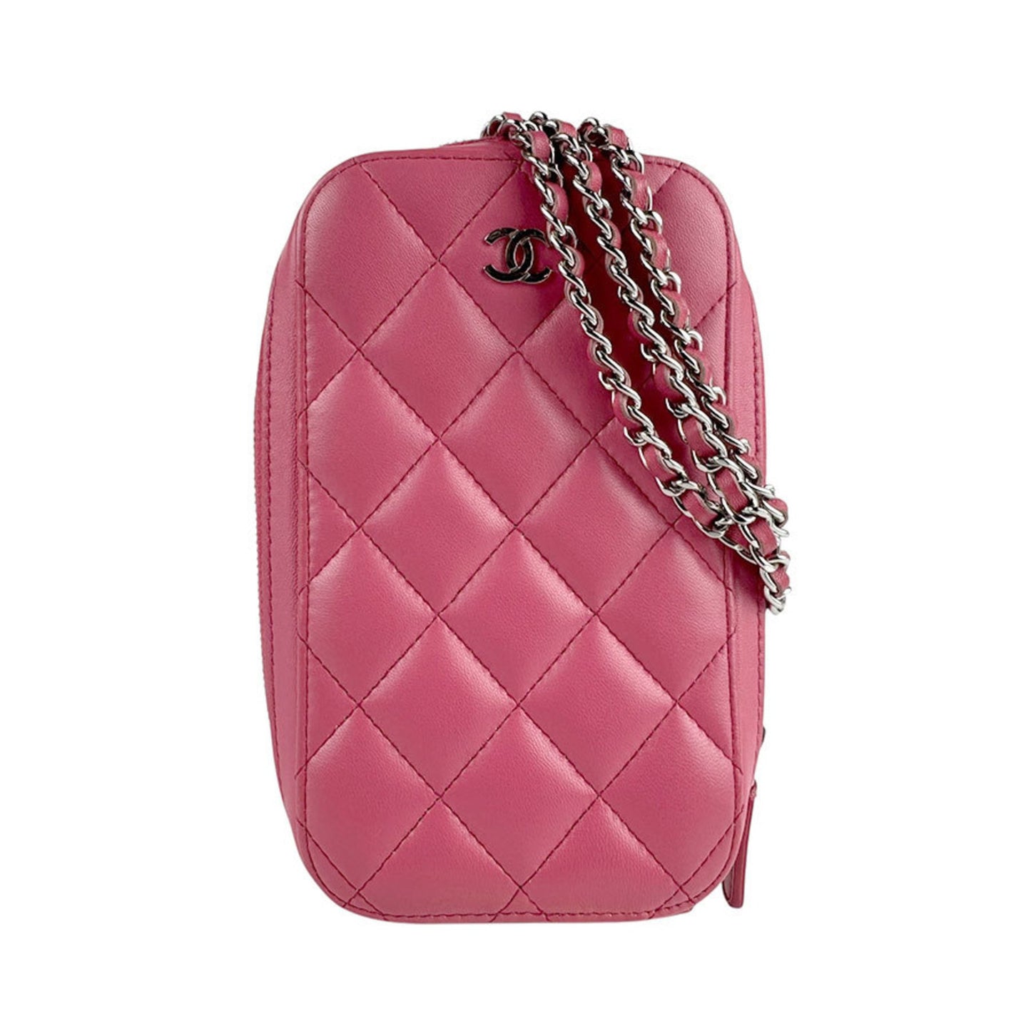 Chanel Pink Leather Phone Case