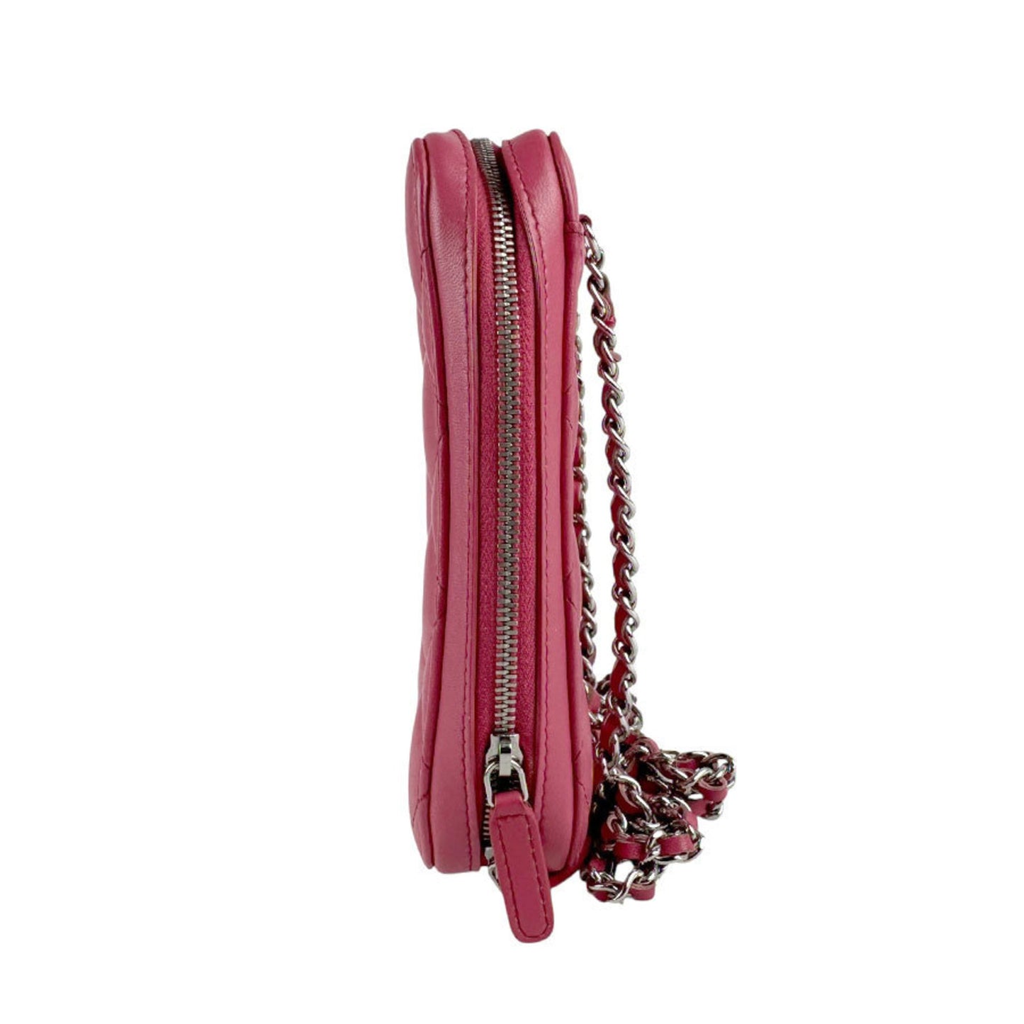 Chanel Pink Leather Phone Case