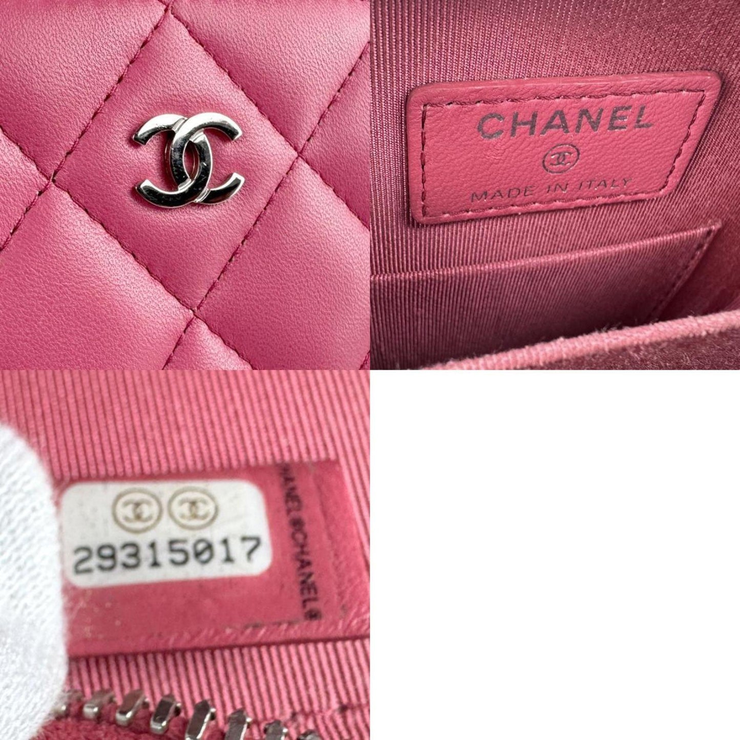 Chanel Pink Leather Phone Case