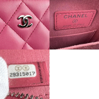 Chanel Pink Leather Phone Case