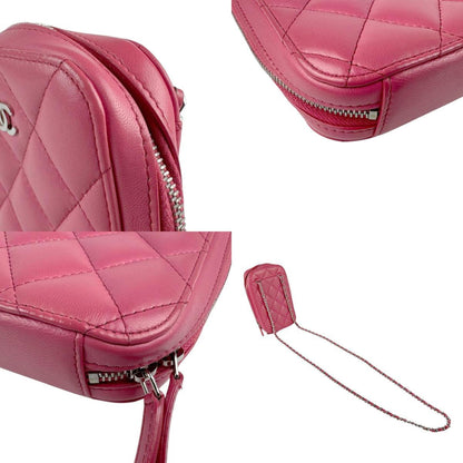 Chanel Pink Leather Phone Case