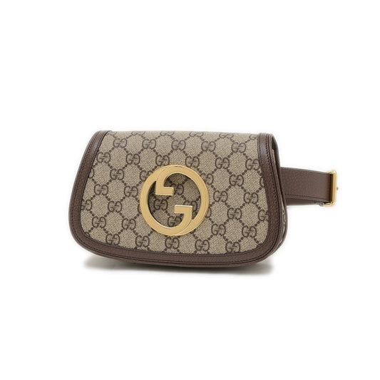 Gucci Brown Canvas, Leather Interlocking G