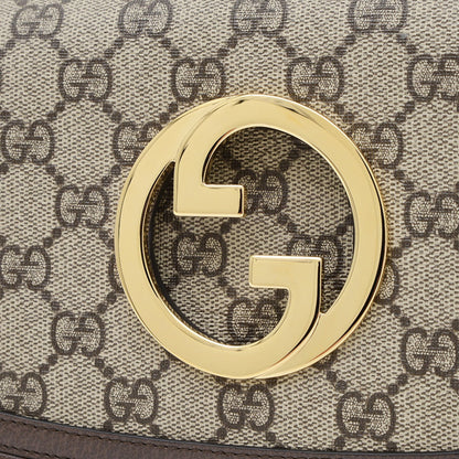 Gucci Brown Canvas, Leather Interlocking G