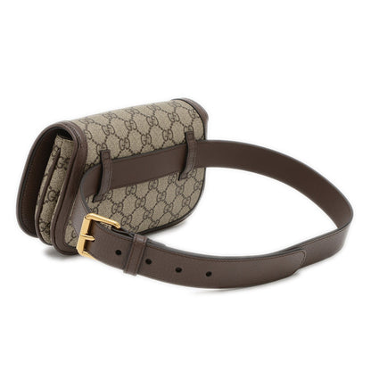 Gucci Brown Canvas, Leather Interlocking G