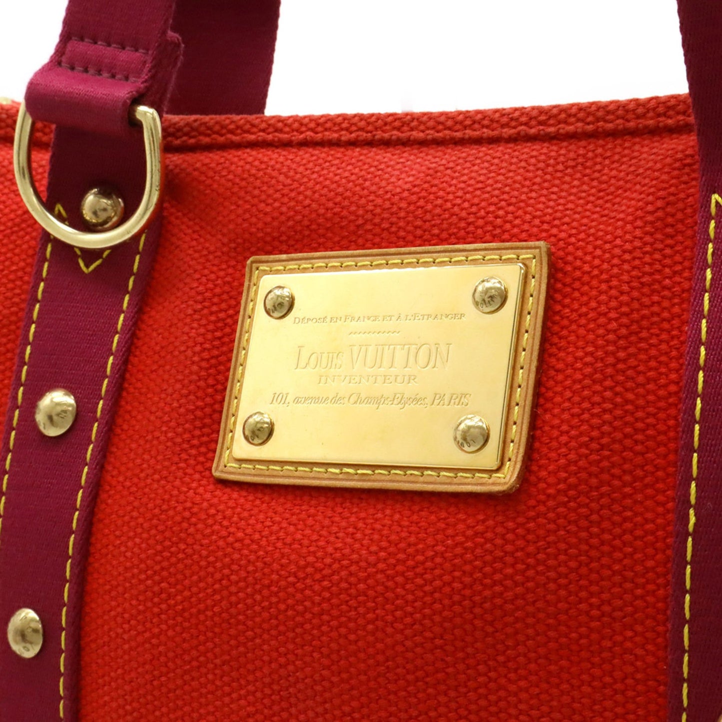 Louis Vuitton Red Canvas Antigua