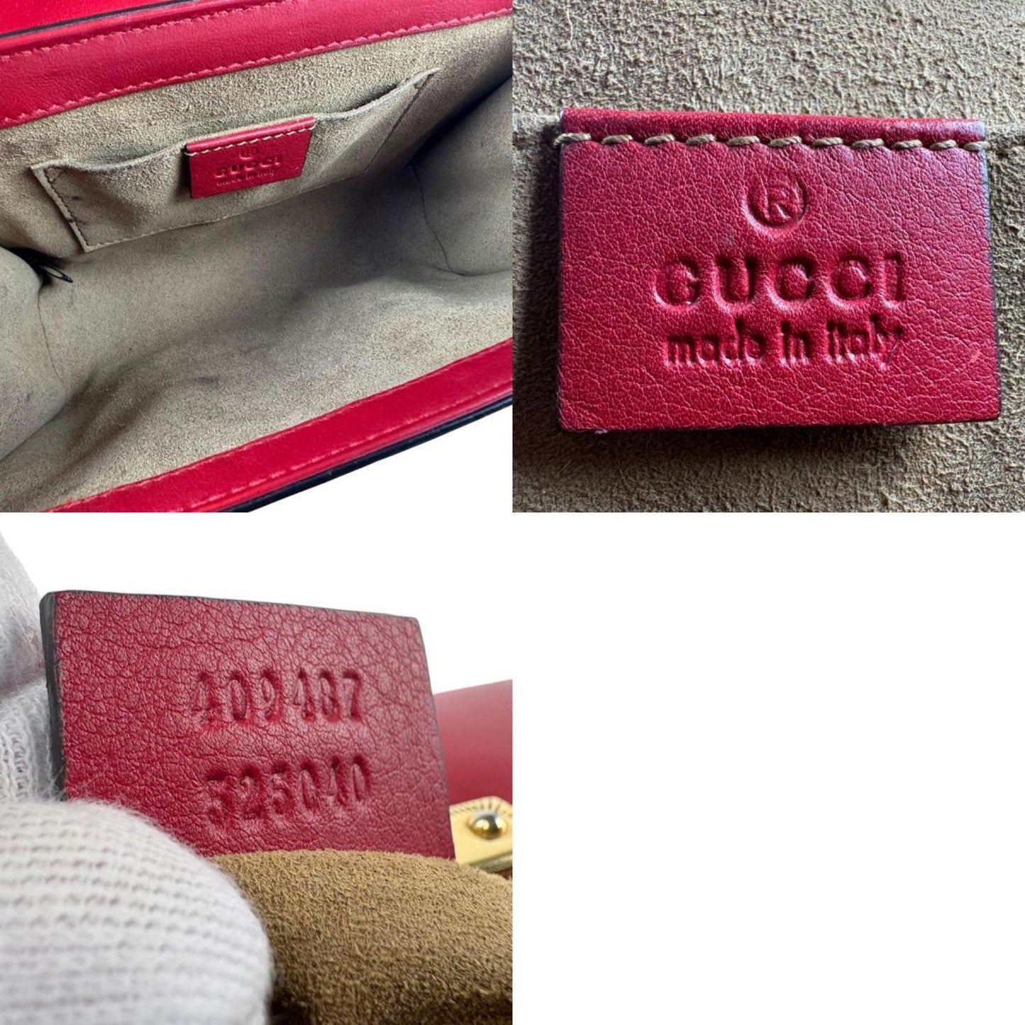 Gucci Brown Canvas, Leather Padlock