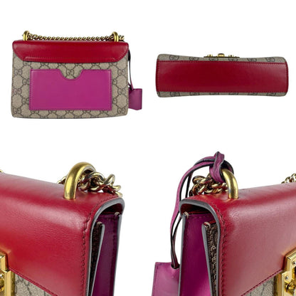 Gucci Brown Canvas, Leather Padlock