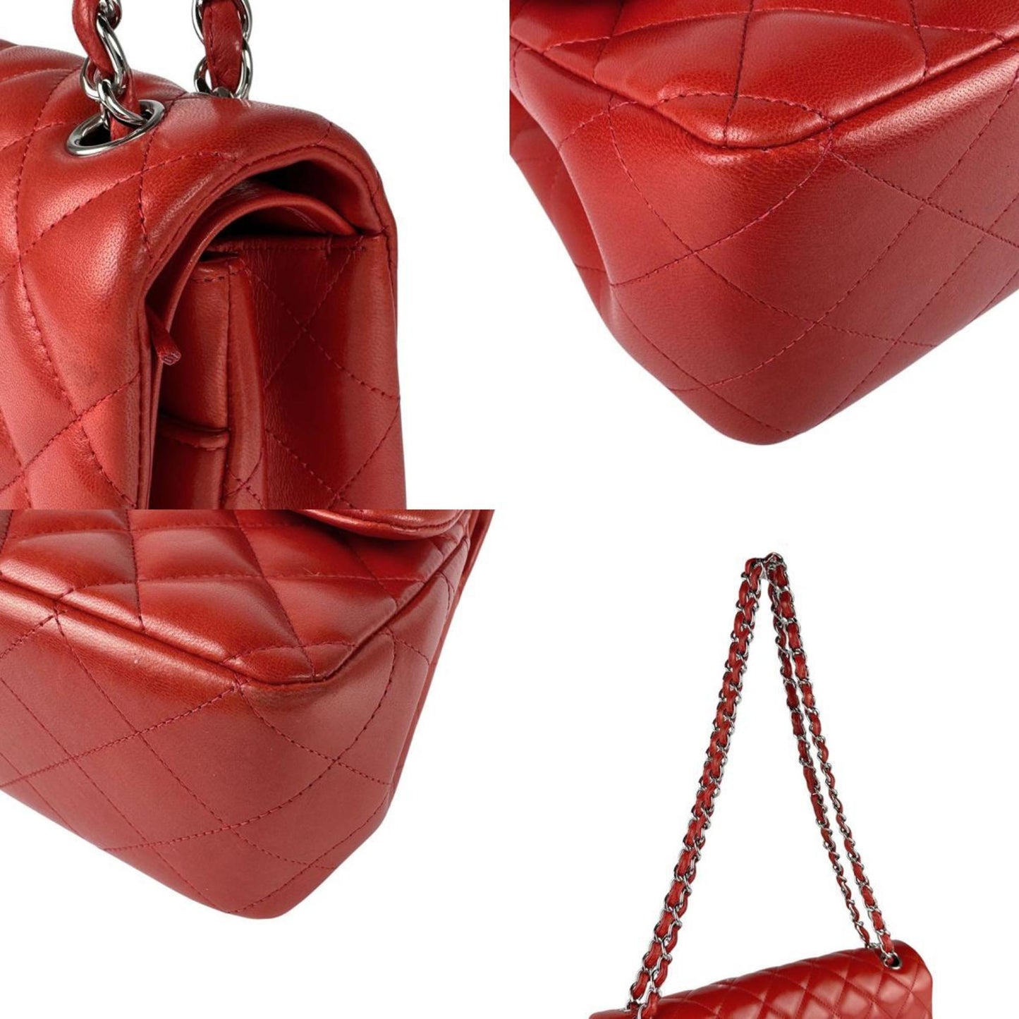 Chanel Red Leather Timeless