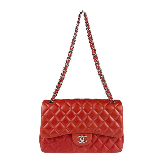 Chanel Red Leather Timeless