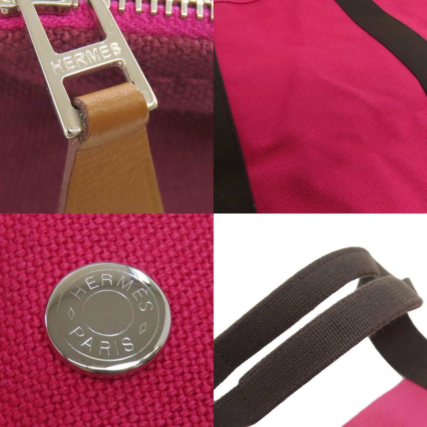 Hermès Pink Canvas Sac De Plage