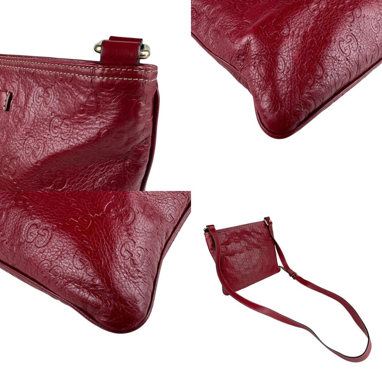 Gucci Red Leather Guccissima