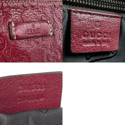 Gucci Red Leather Guccissima