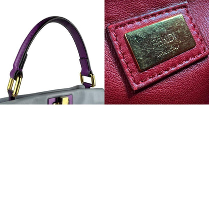 Fendi Blue Leather Peekaboo Mini Pocket