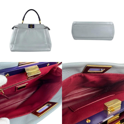 Fendi Blue Leather Peekaboo Mini Pocket