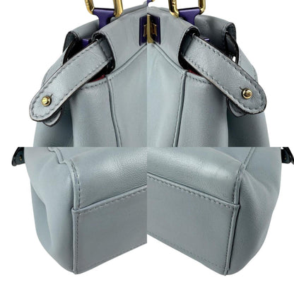 Fendi Blue Leather Peekaboo Mini Pocket