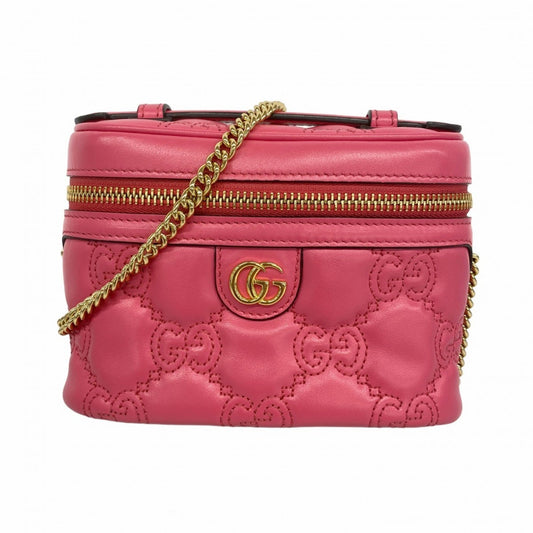 Gucci Pink Leather Gg Matelassé
