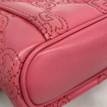 Gucci Pink Leather Gg Matelassé