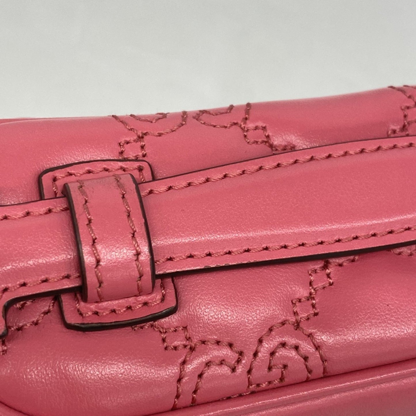 Gucci Pink Leather Gg Matelassé