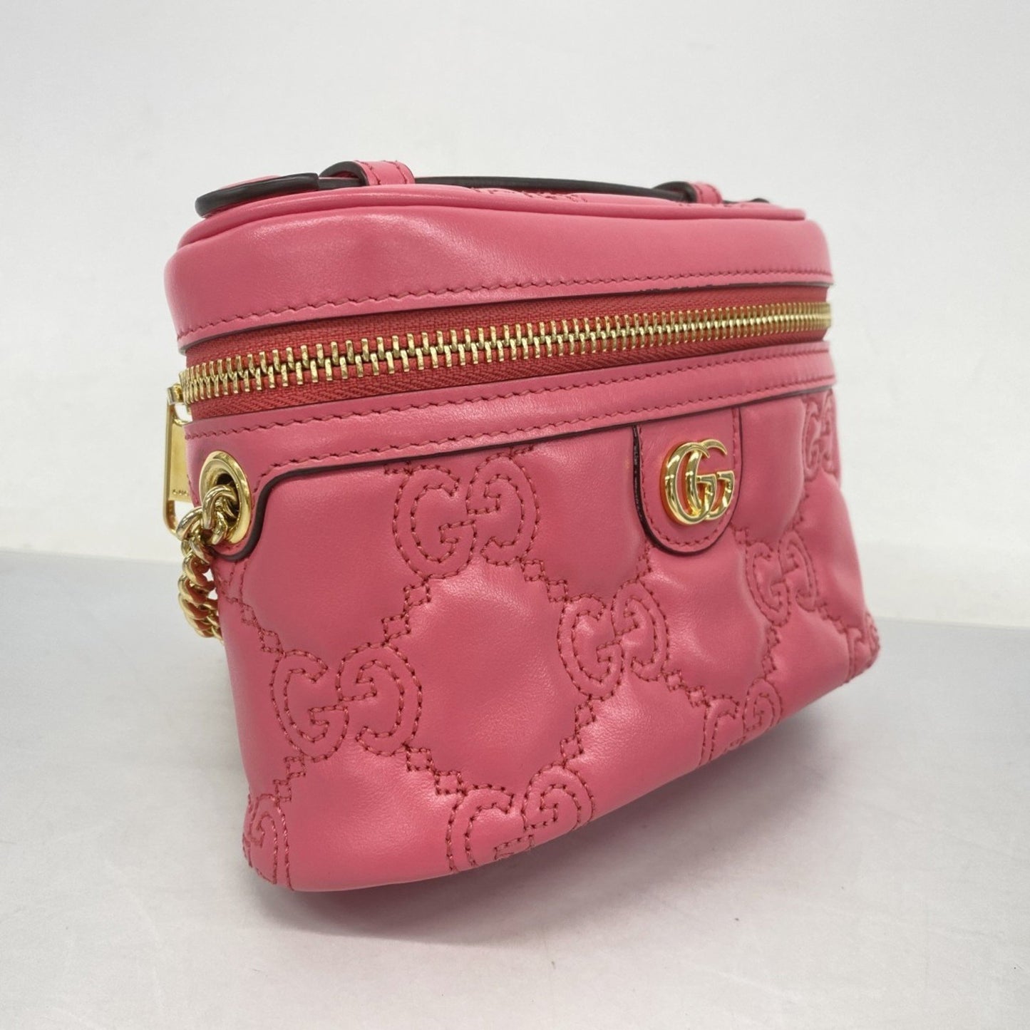 Gucci Pink Leather Gg Matelassé