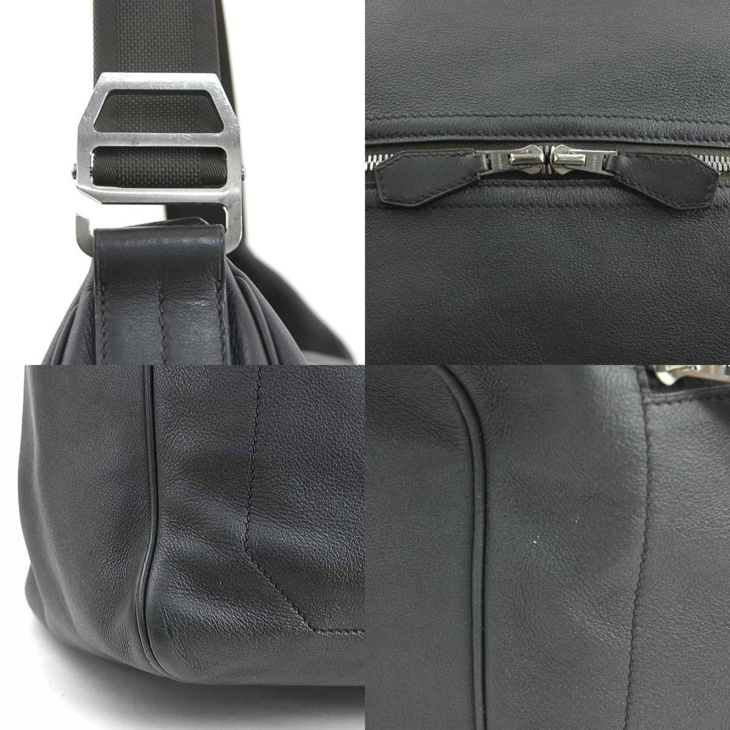 Hermès Gray Leather Cityslide