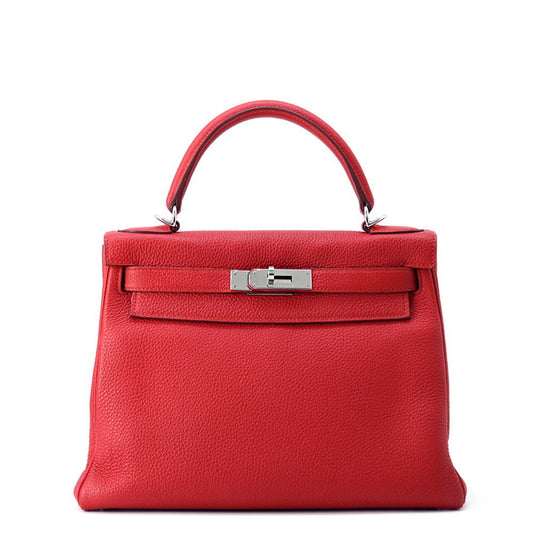 Hermès Red Leather Kelly 28